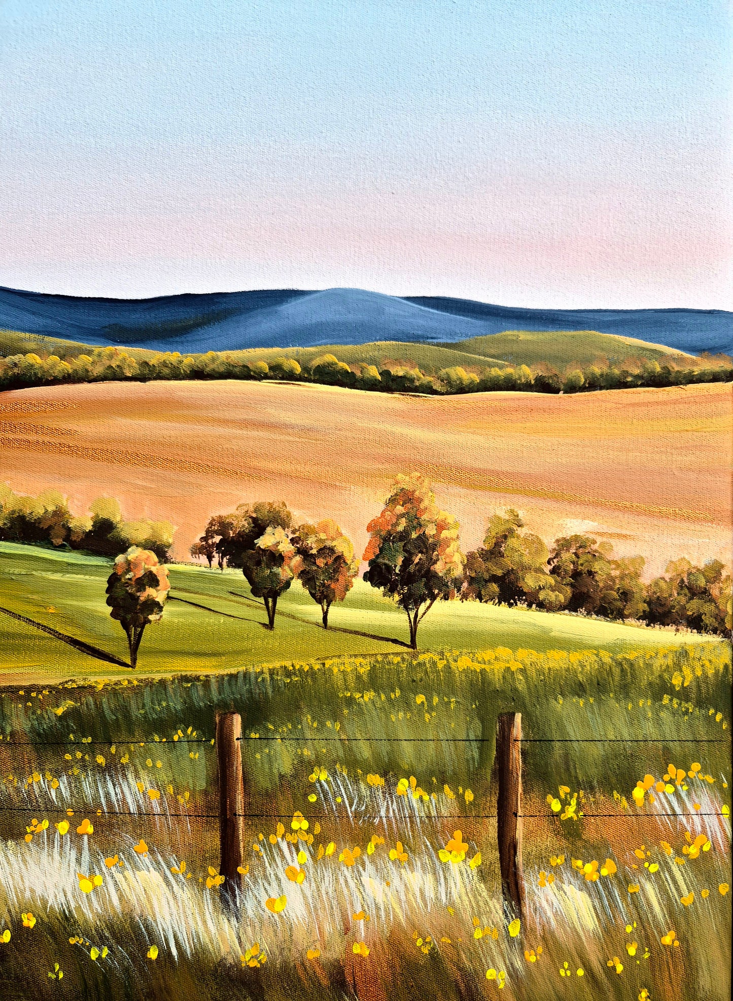 "Golden Hills" 93x63cm