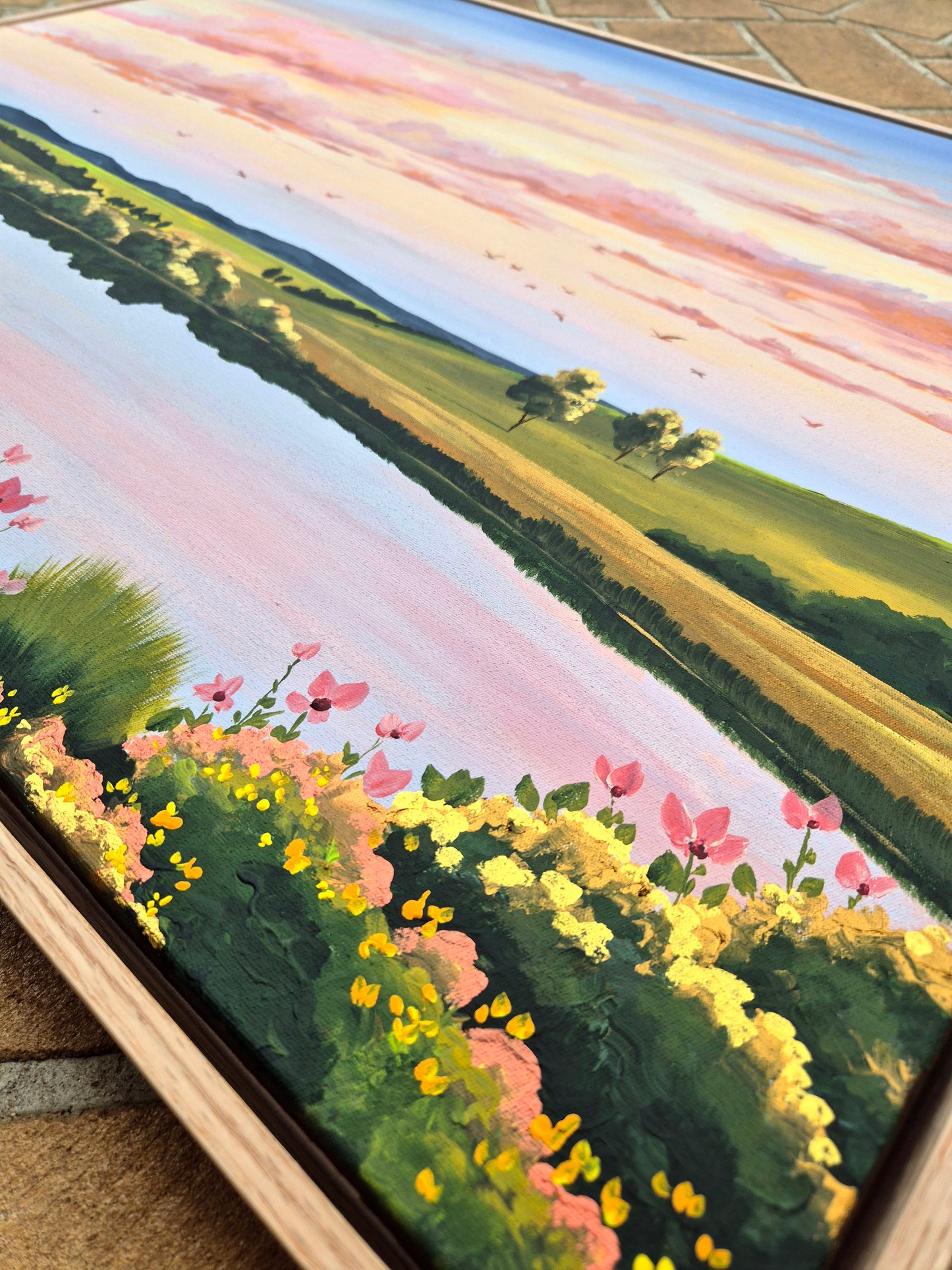 ''Peachy Skies" print