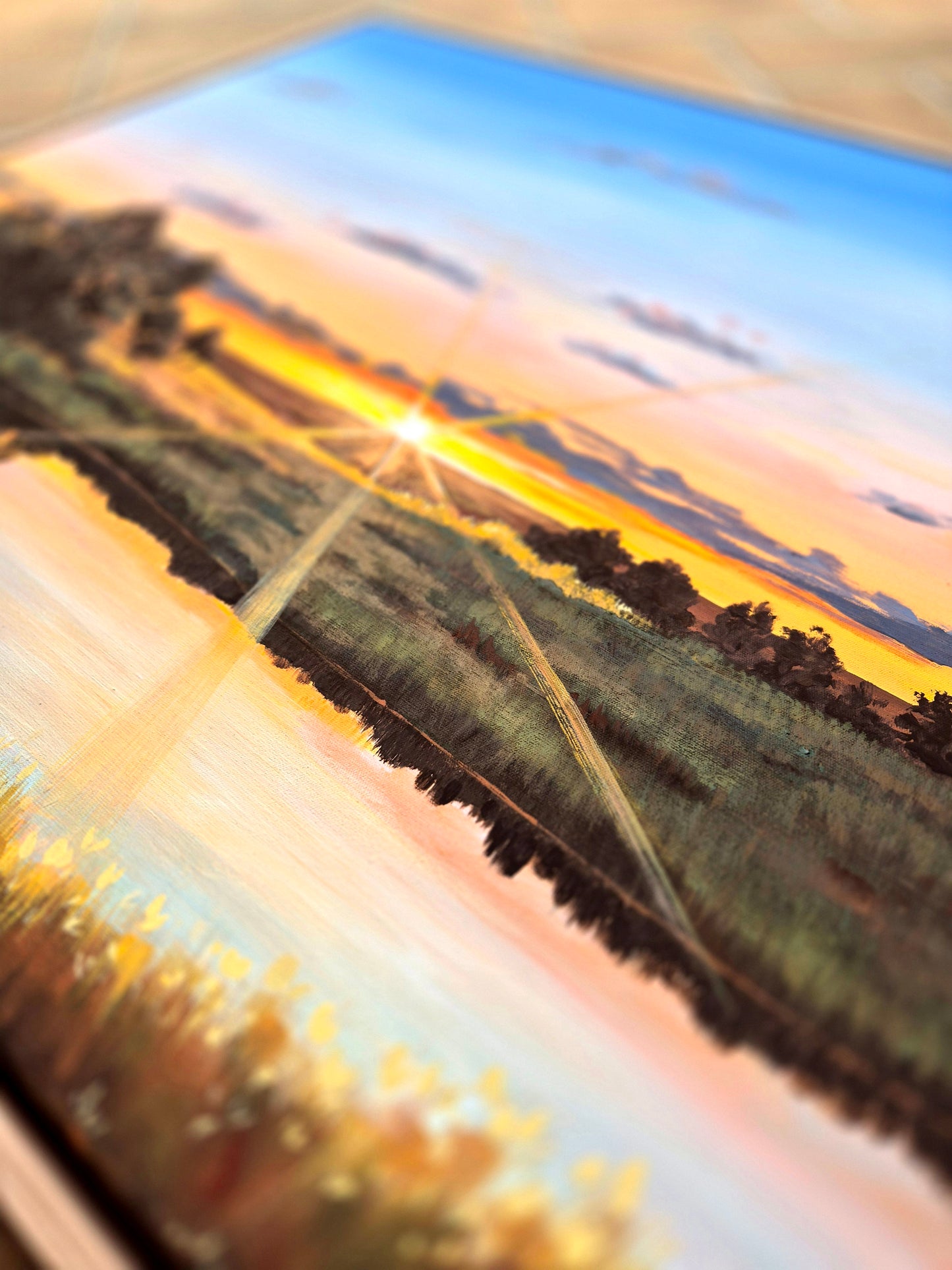 ''Drenched in Gold" print