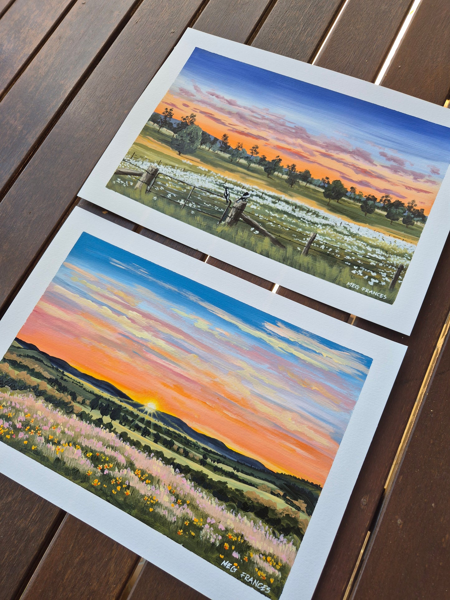 "Sunset Stilled" A3 Original on paper (unframed)