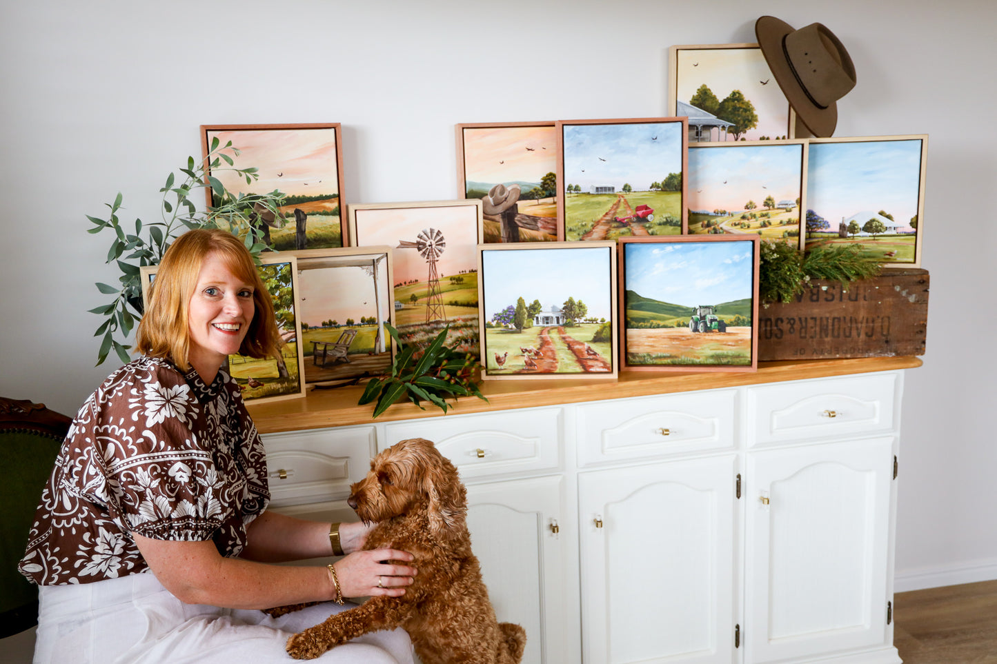 'Jacaranda by the House' cotton rag print