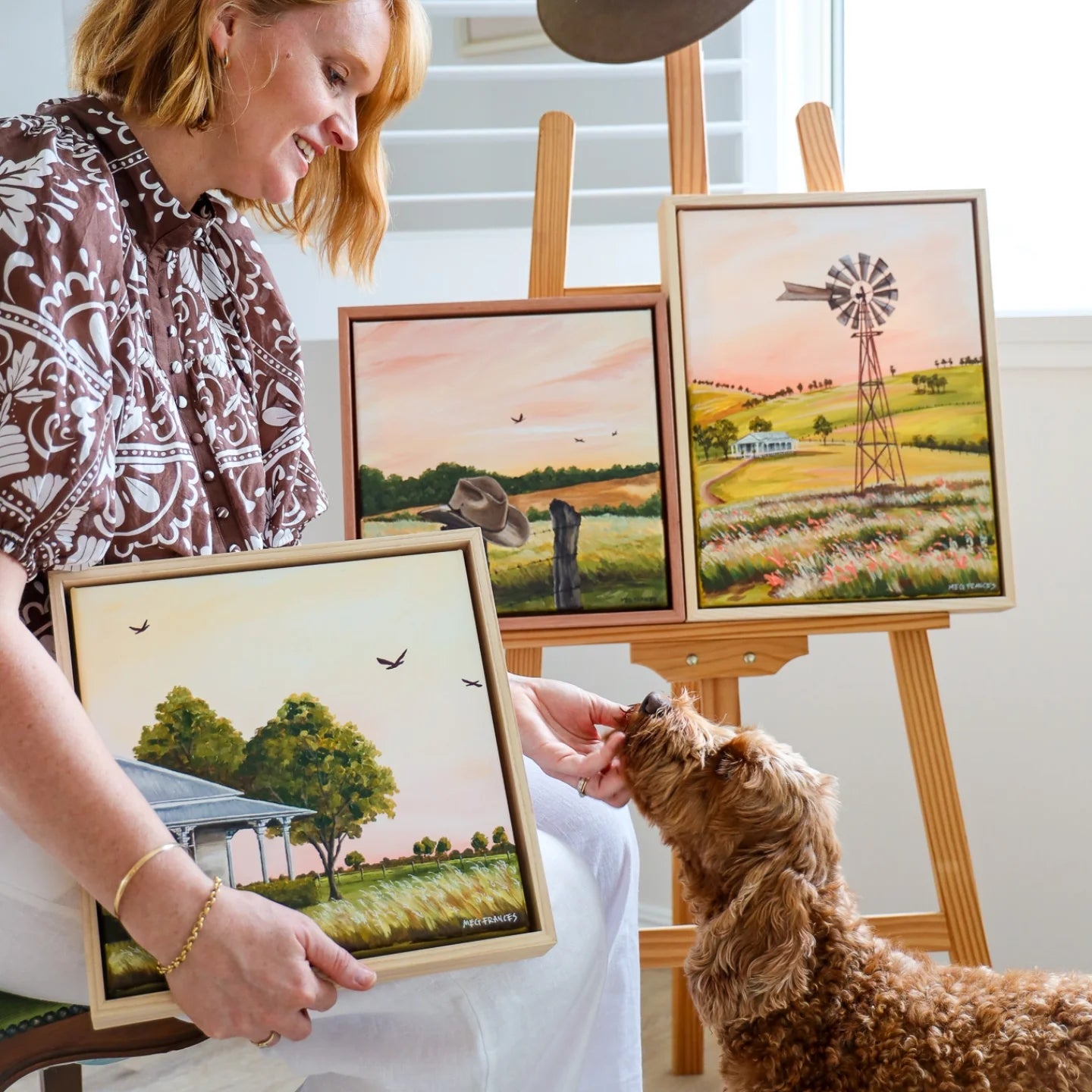 'Peaceful Afternoon' cotton rag print