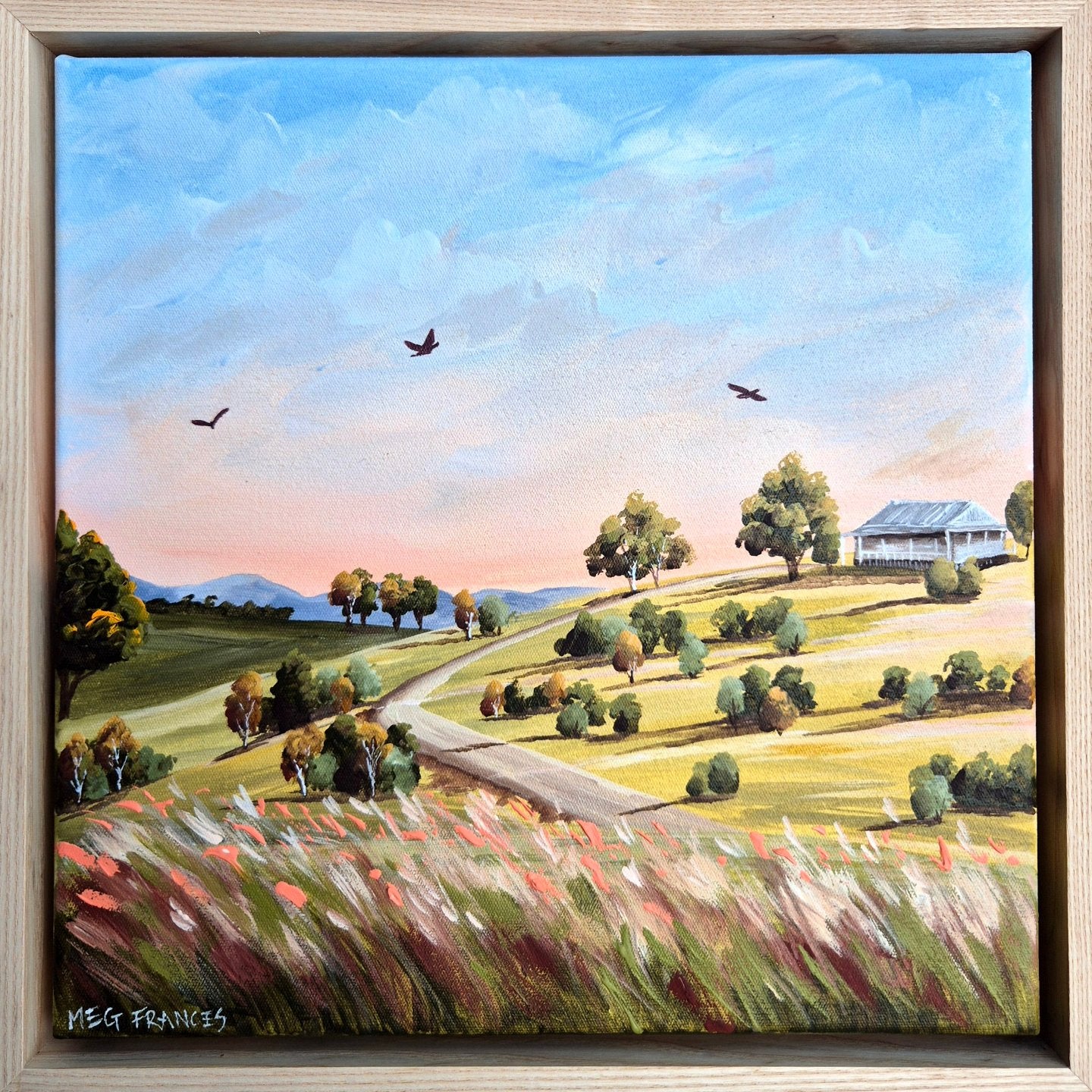 'House on the Hill' cotton rag print