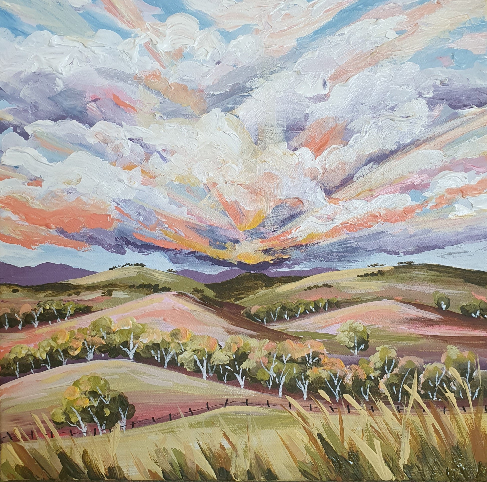 Meg Frances art colourful landscape