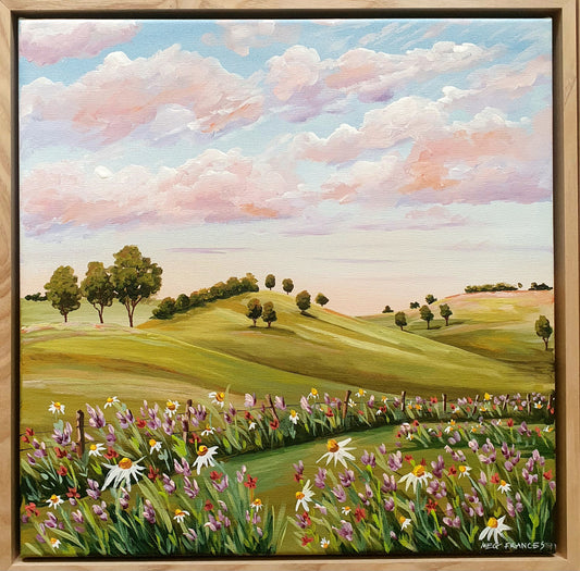 "Fancy Flower Fields" 43x43cm