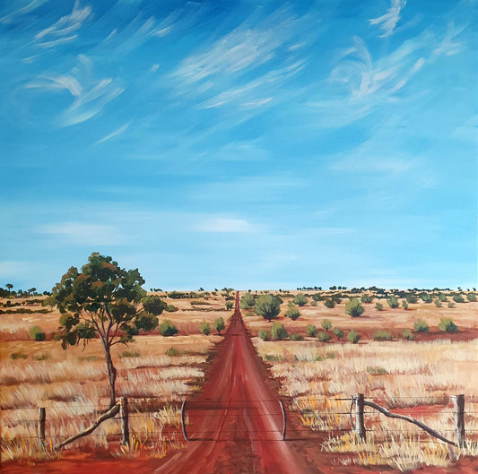 "Start of the Stockroute" 63x63cm