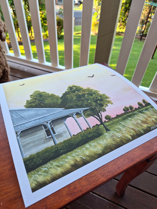 'Peaceful Afternoon' cotton rag print