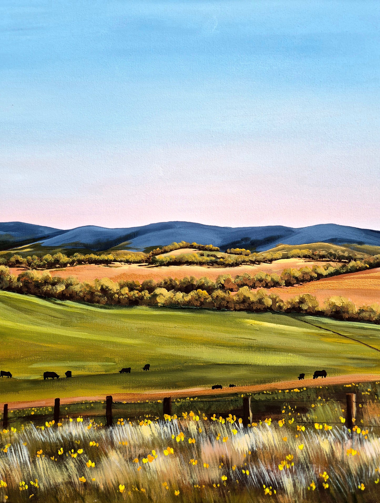 "Golden Hills" 93x63cm