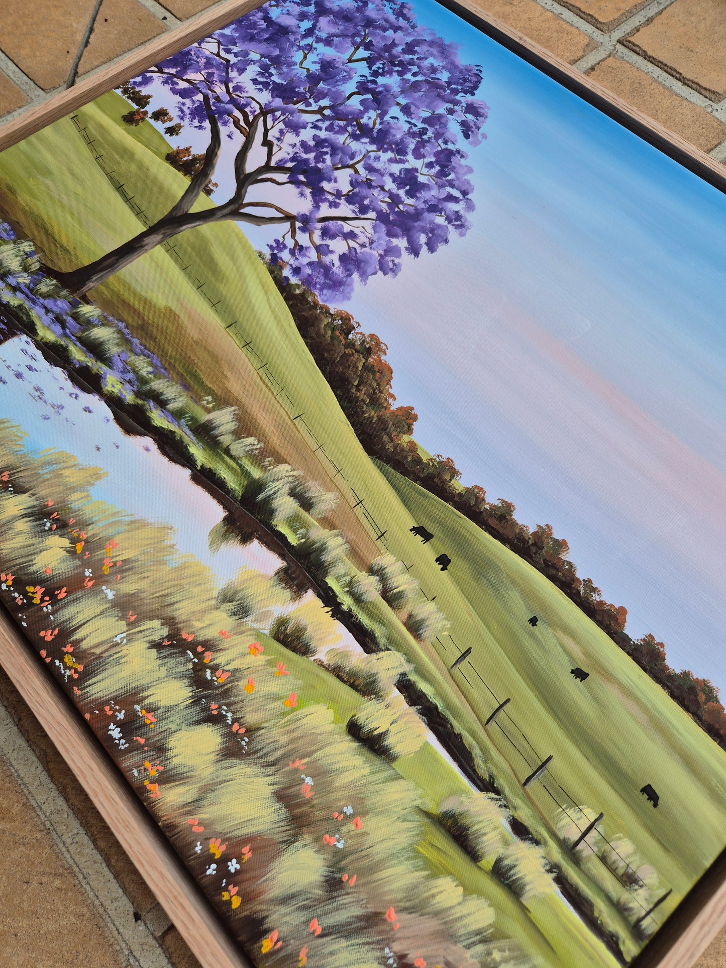 "Jacaranda by the Dam" 63x53cm