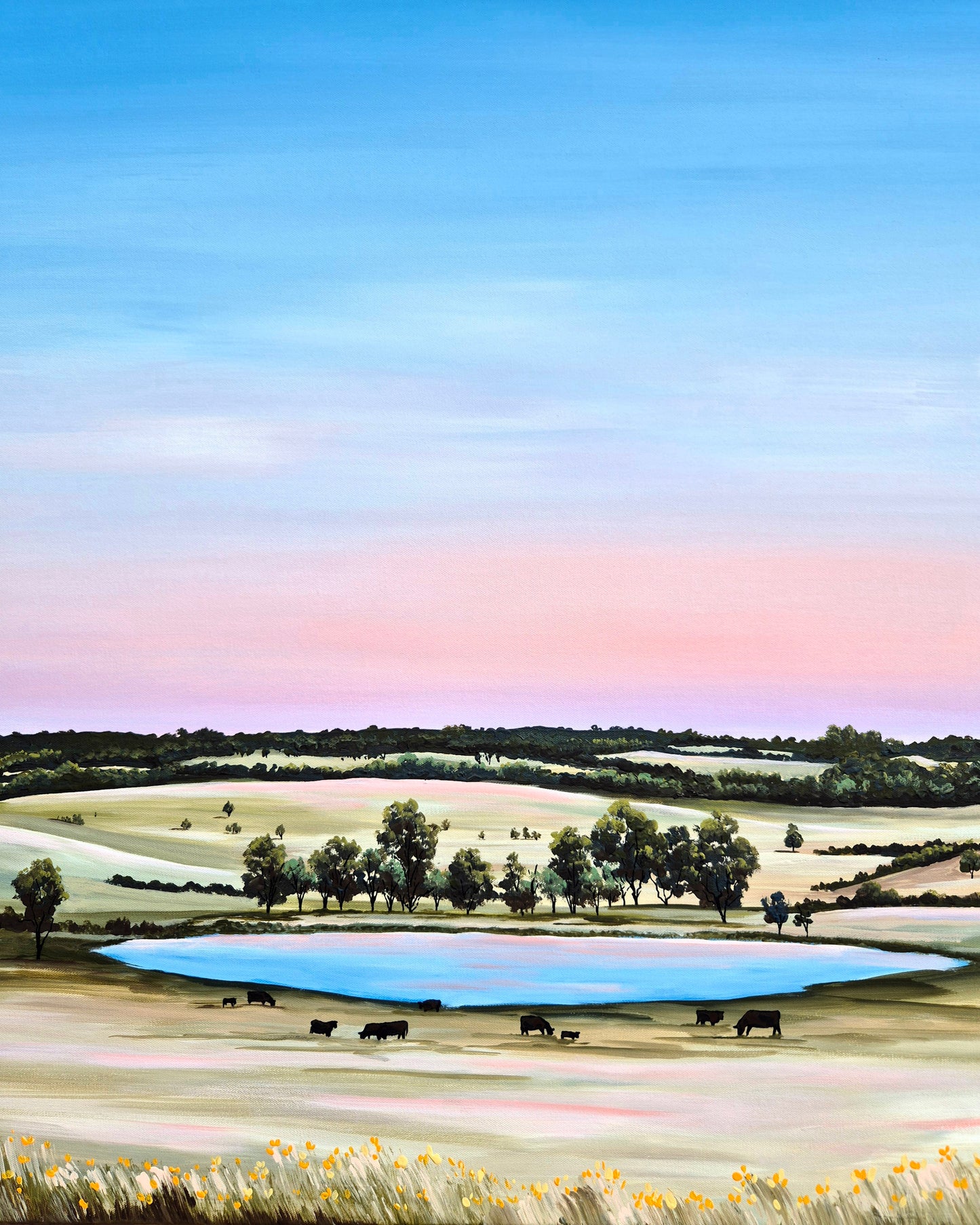 "Valley Views" 93x63cm