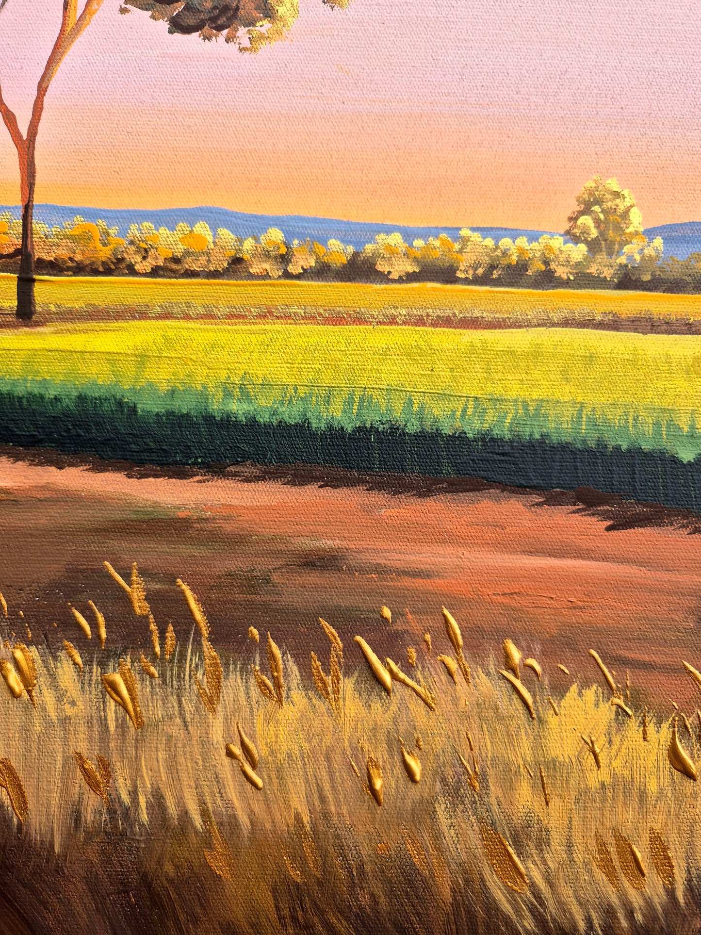 "Sunset over the Wheat" 103x63cm