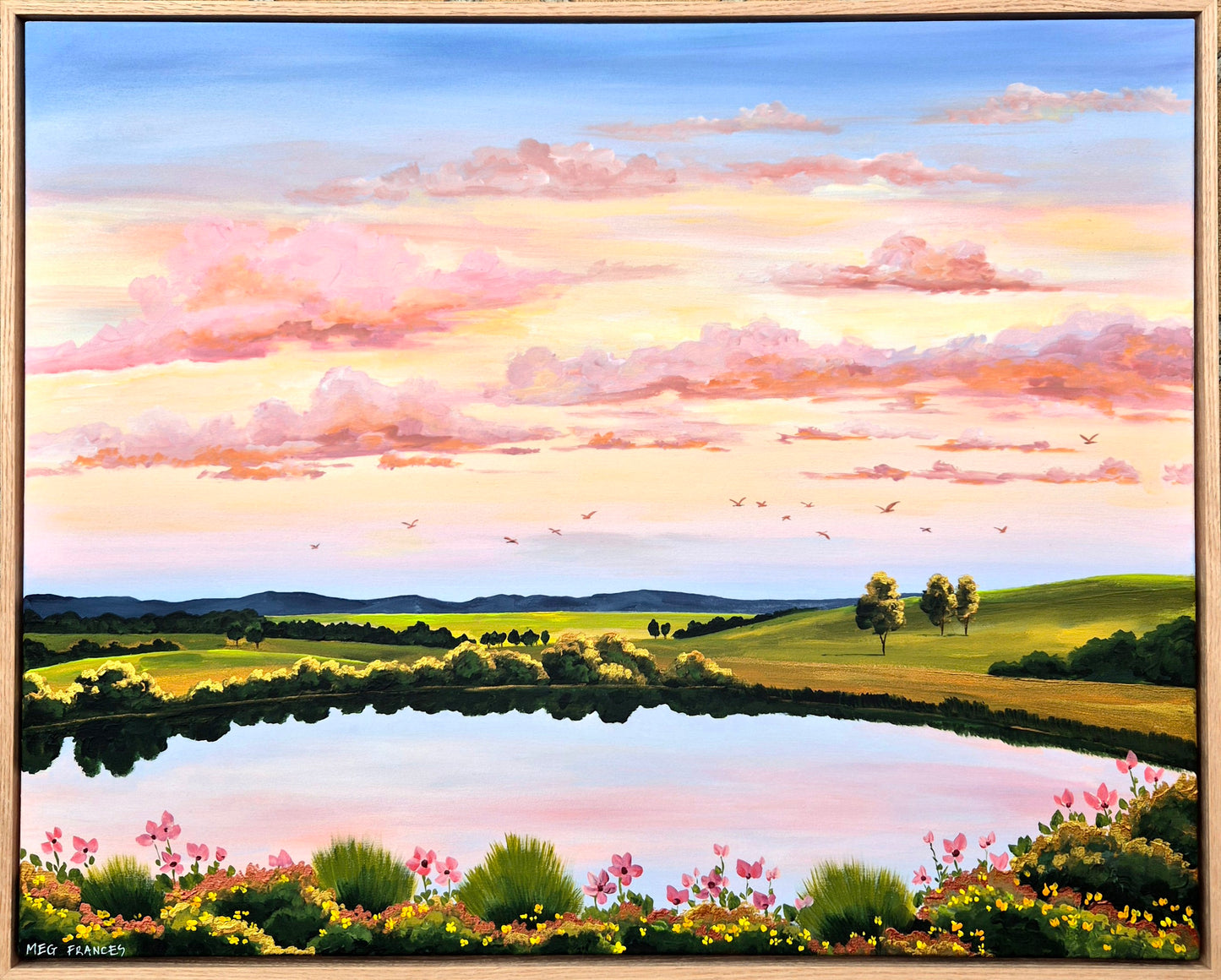 "Peachy Skies" 79x64cm