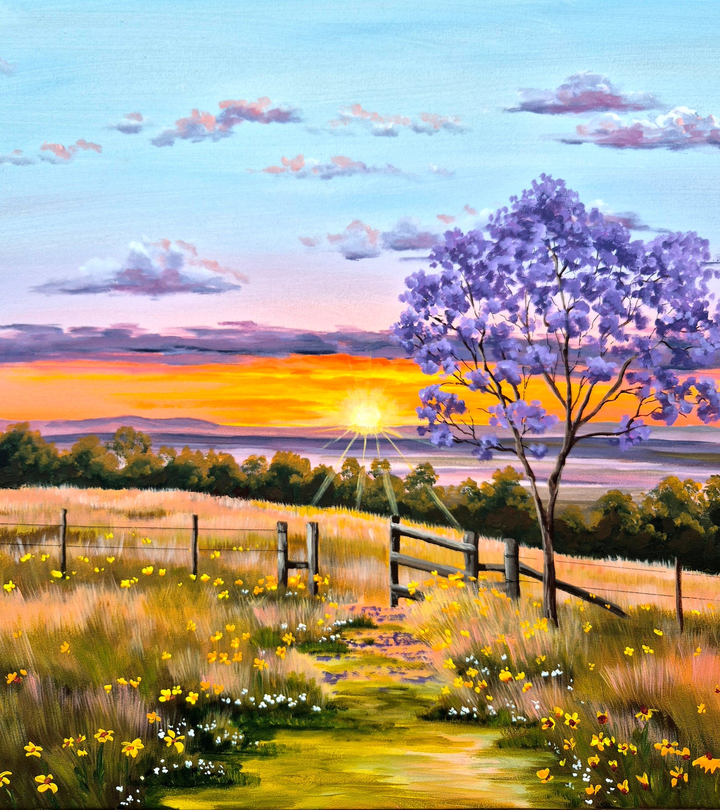 "Kissed by the Sun" 63x53cm