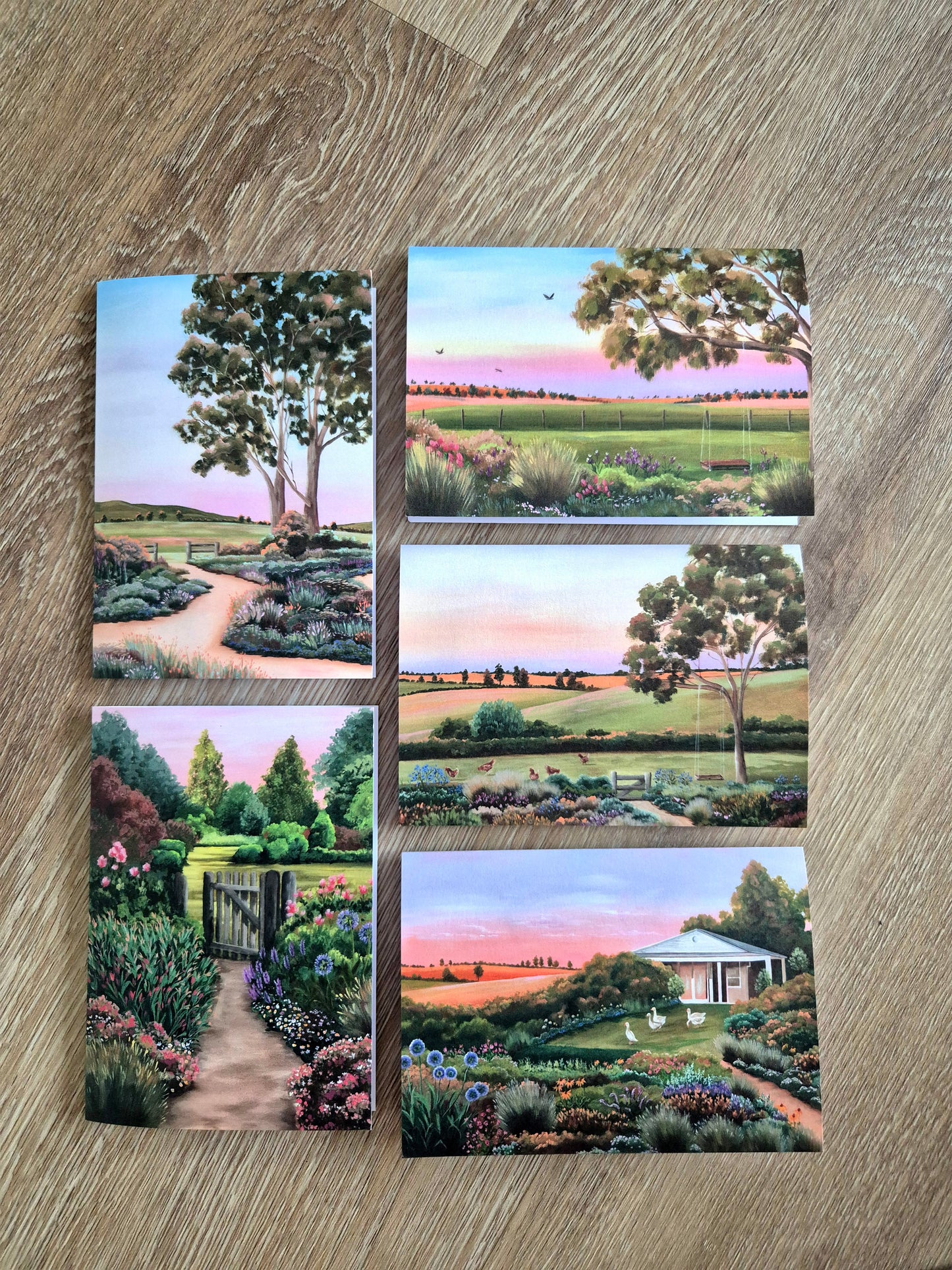 "Country Gardens" card 5x pack
