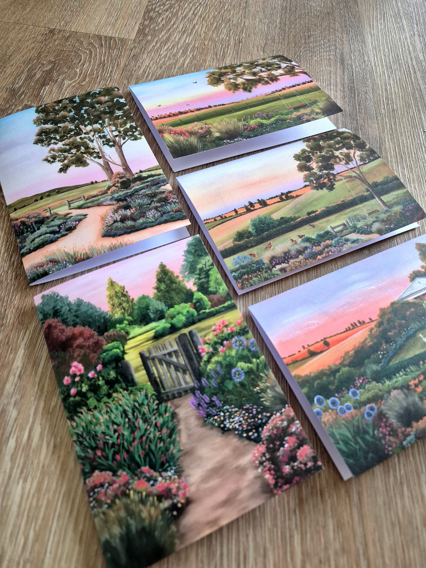 "Country Gardens" card 5x pack