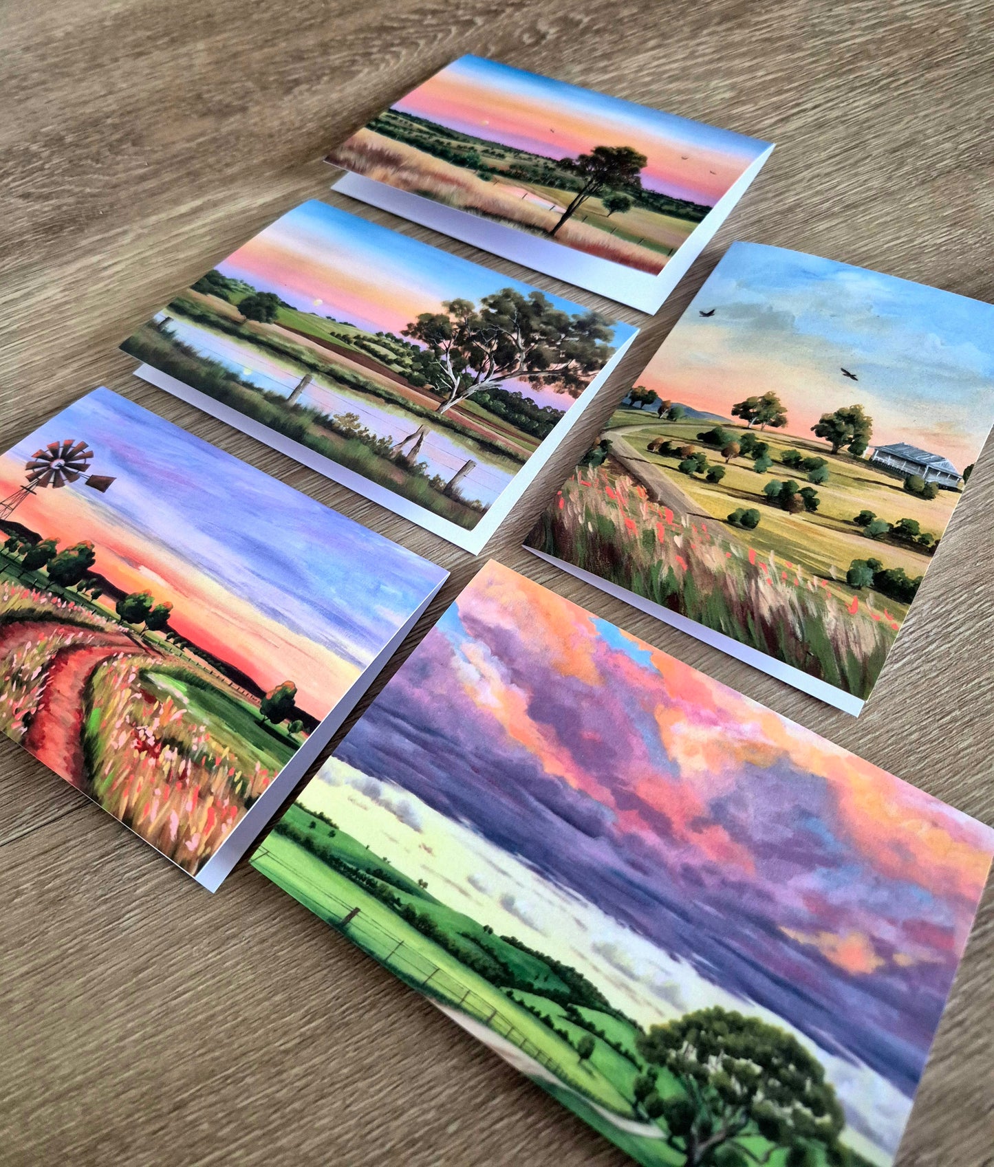 "Country Sunsets" card 5x pack