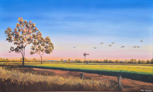 "Sunset over the Wheat" 103x63cm