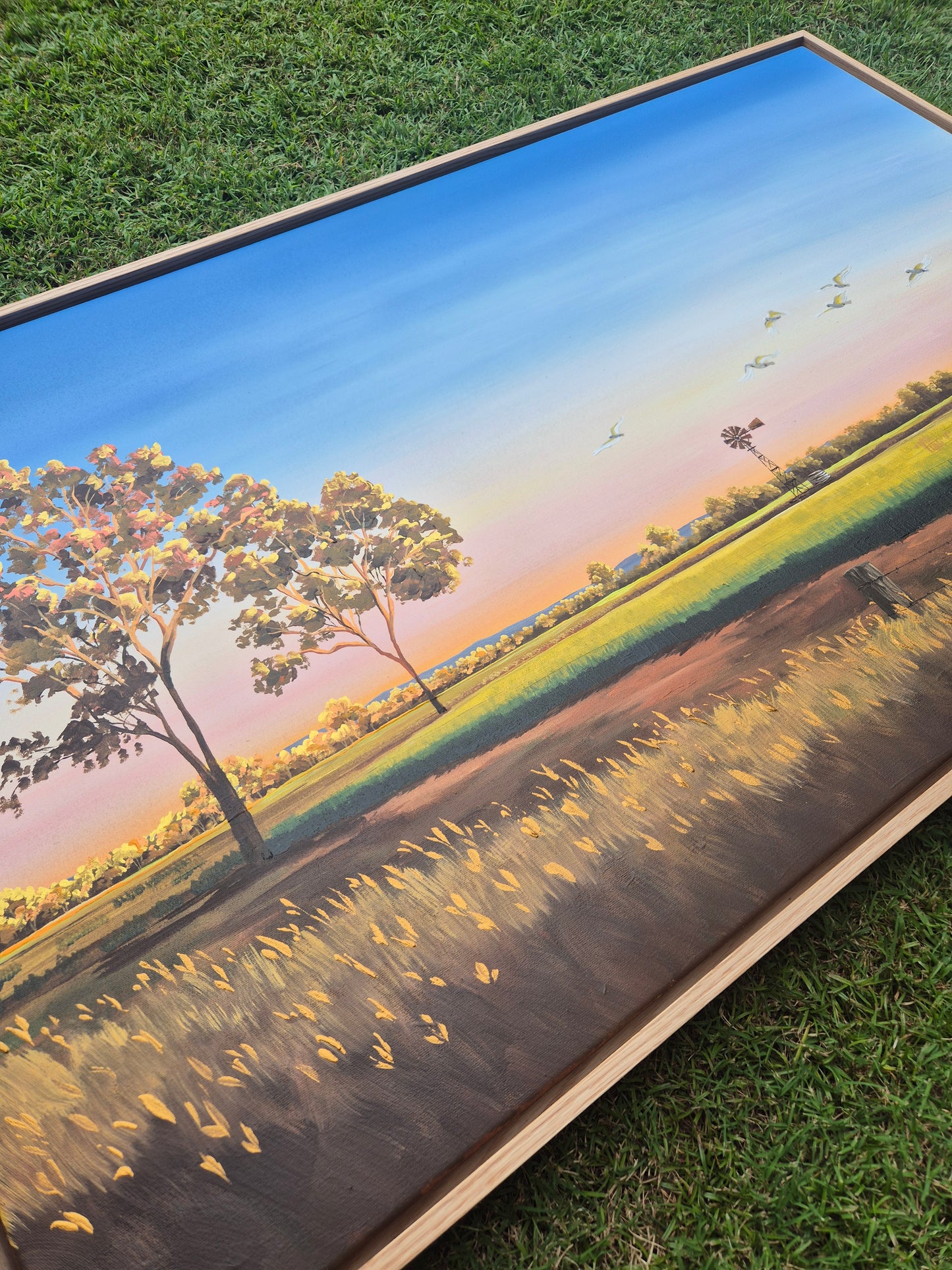 "Sunset over the Wheat" 103x63cm