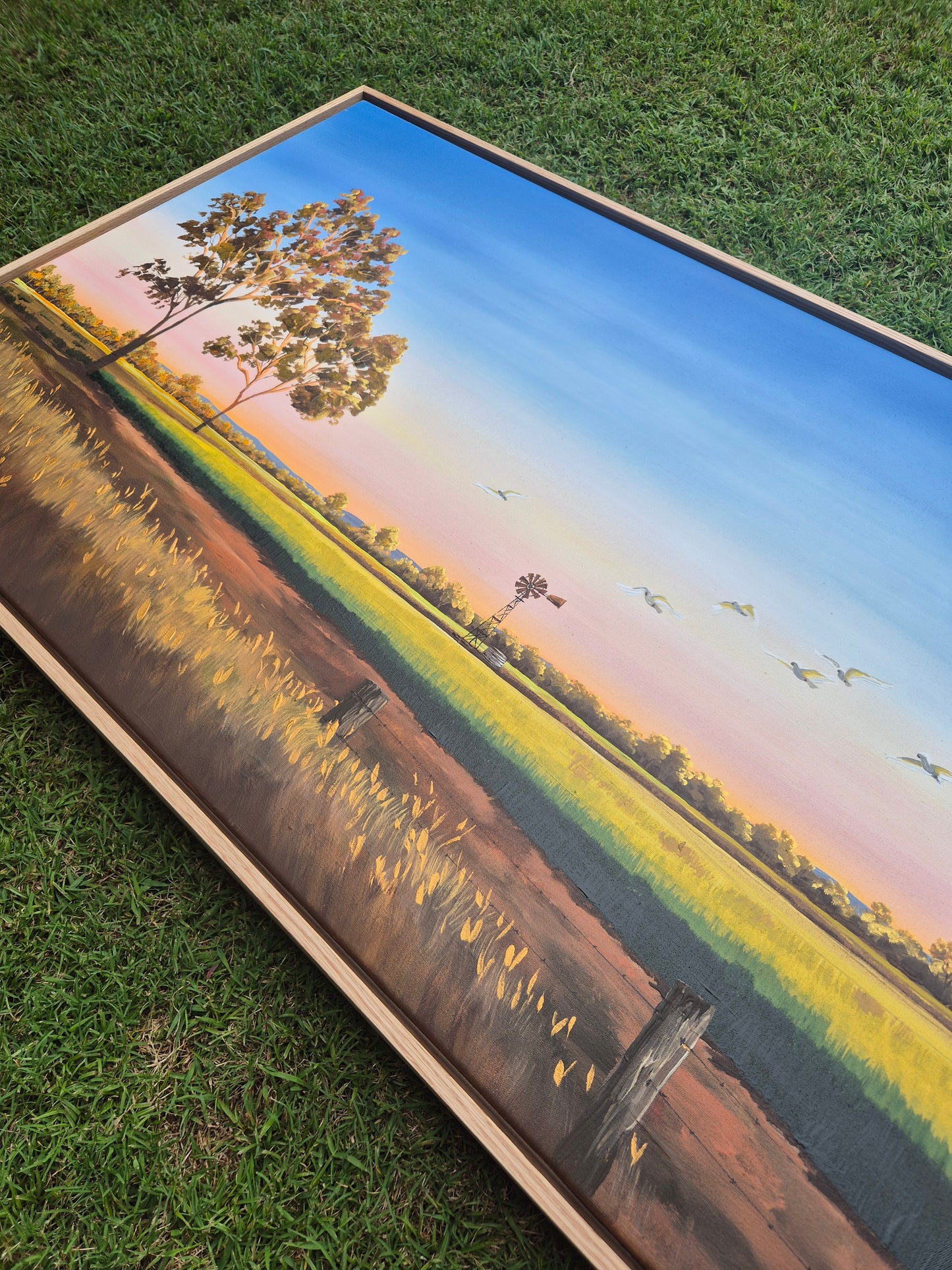 "Sunset over the Wheat" 103x63cm