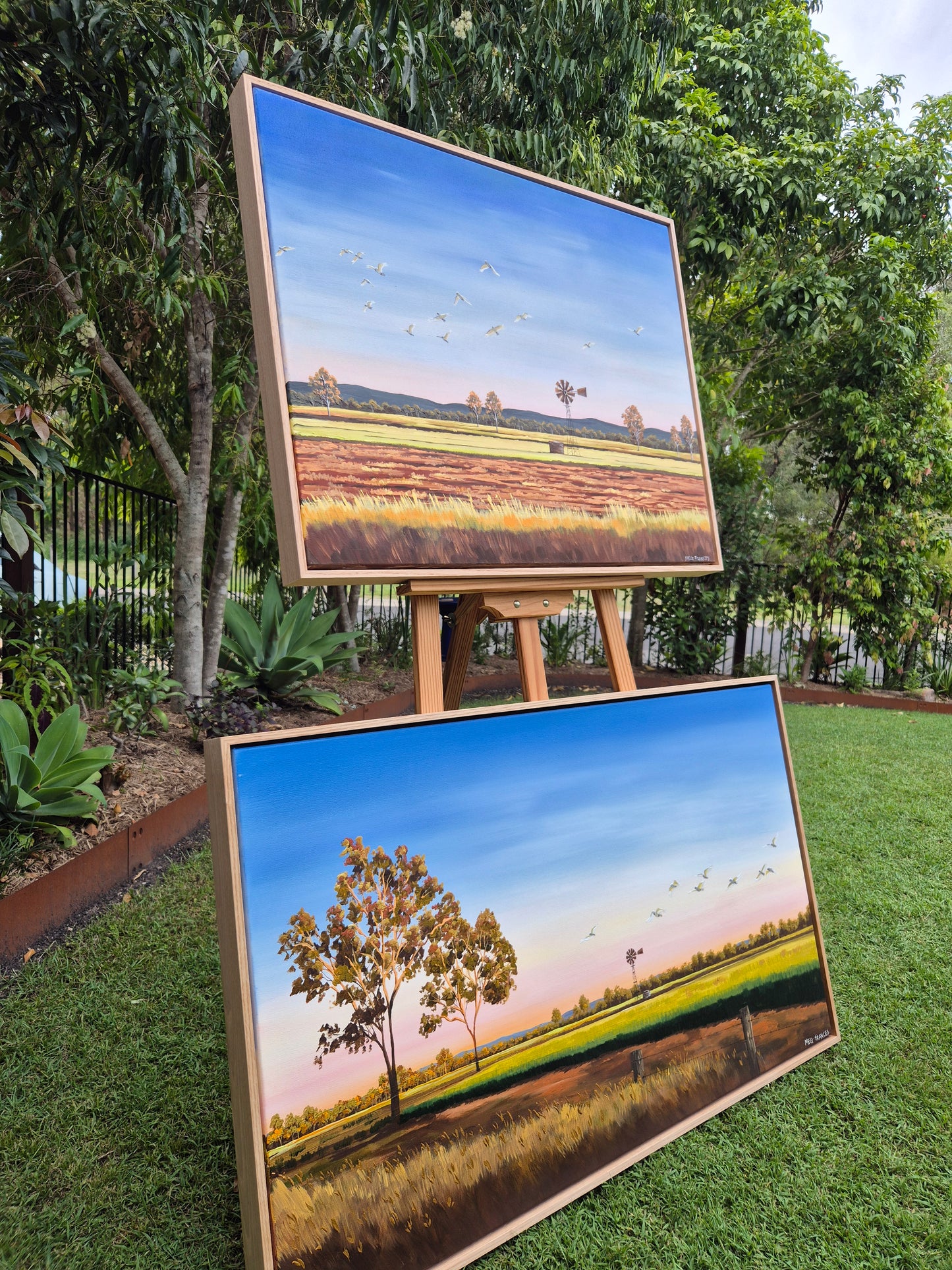 "Sunset over the Wheat" 103x63cm