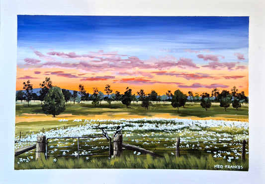 "Maggies on the Gate" A3 Original on paper (unframed)