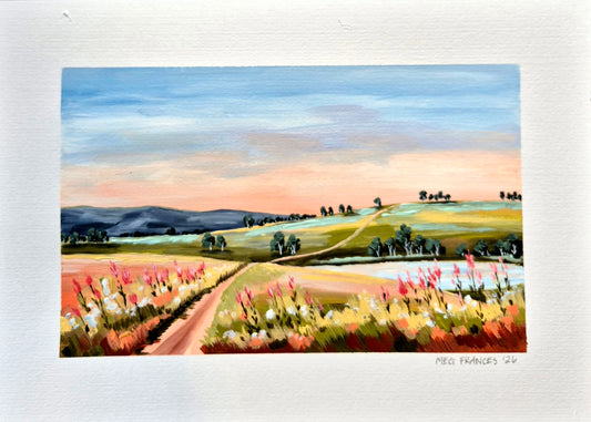 "Love for the Land 3" A3 Original on paper (framed)