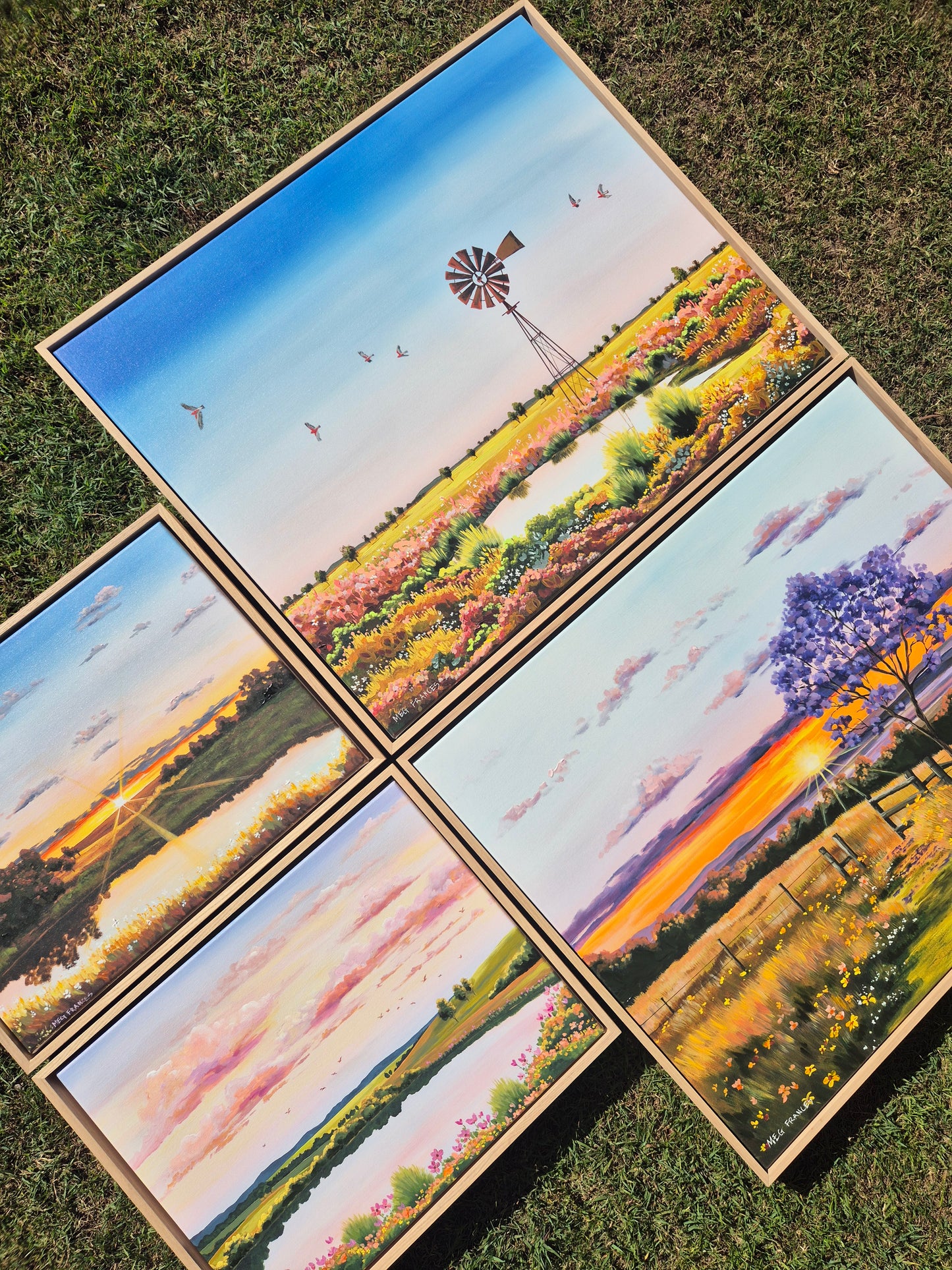 EMBELLISED CANVAS PRINT "Drenched in Gold" 50x40cm