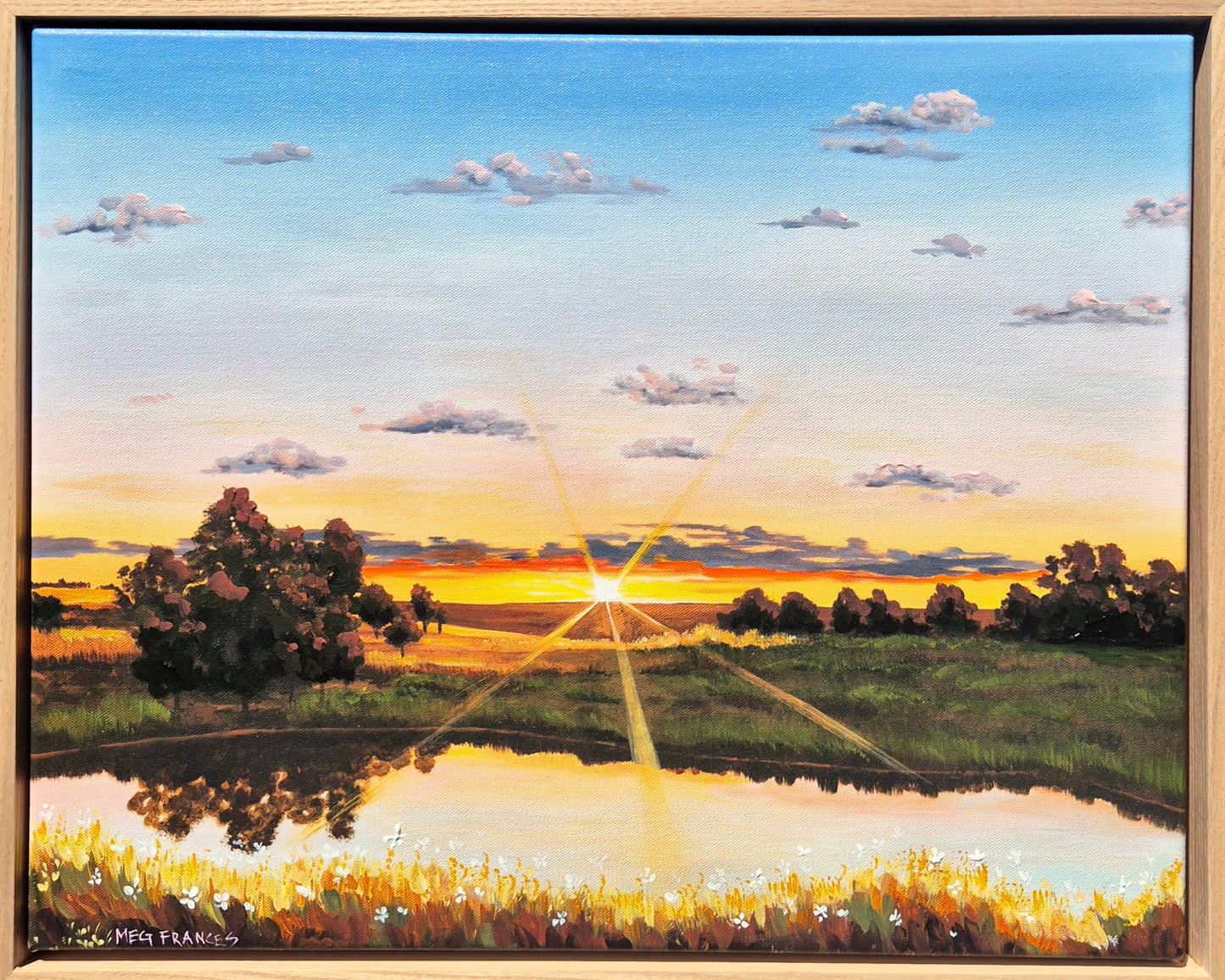 EMBELLISED CANVAS PRINT "Drenched in Gold" 50x40cm