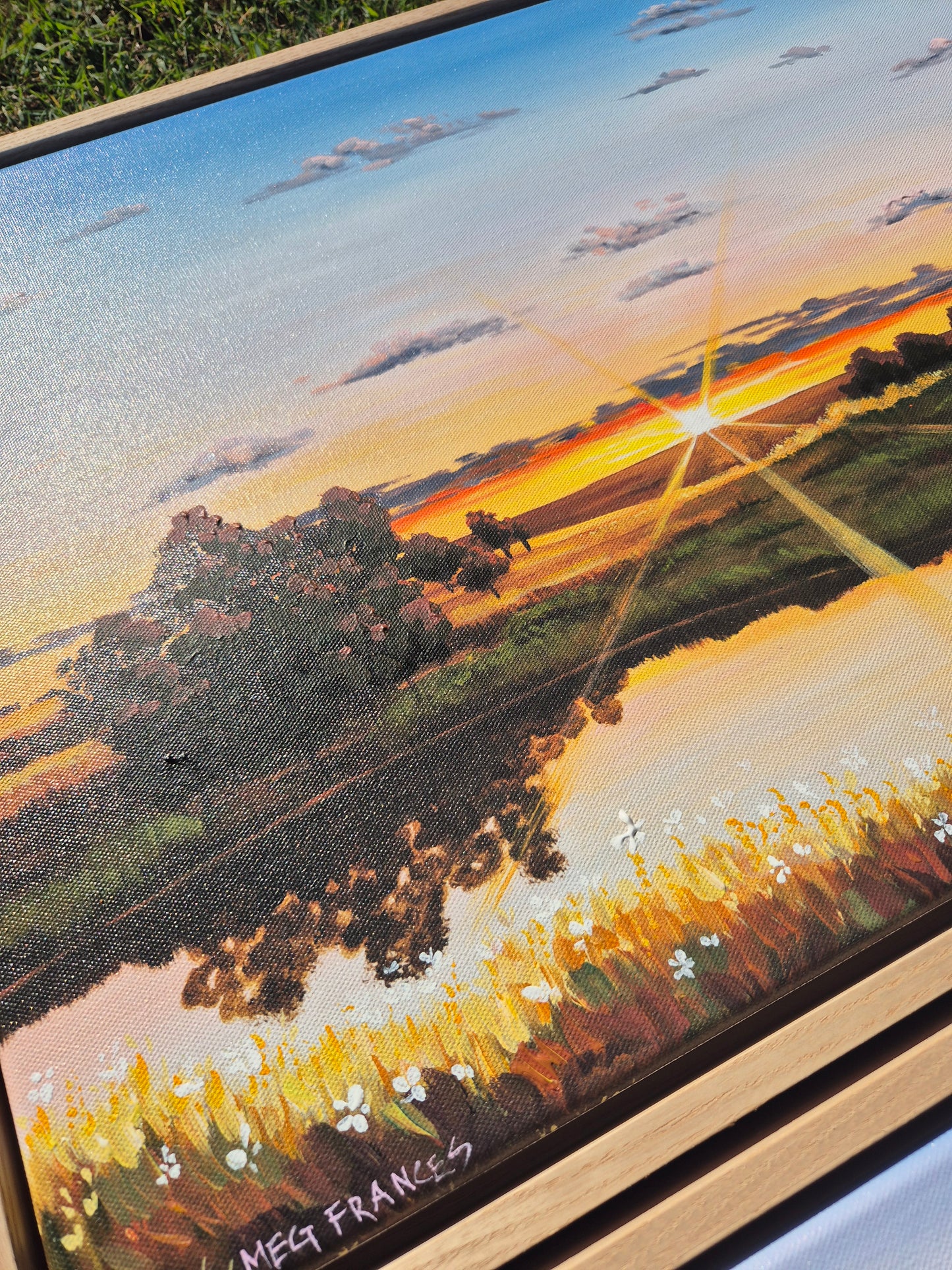 EMBELLISED CANVAS PRINT "Drenched in Gold" 50x40cm