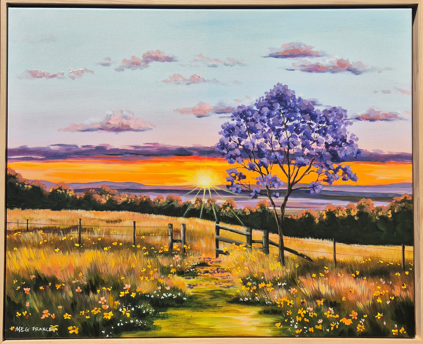 EMBELLISED CANVAS PRINT "Kissed by the Sun" 80x65cm