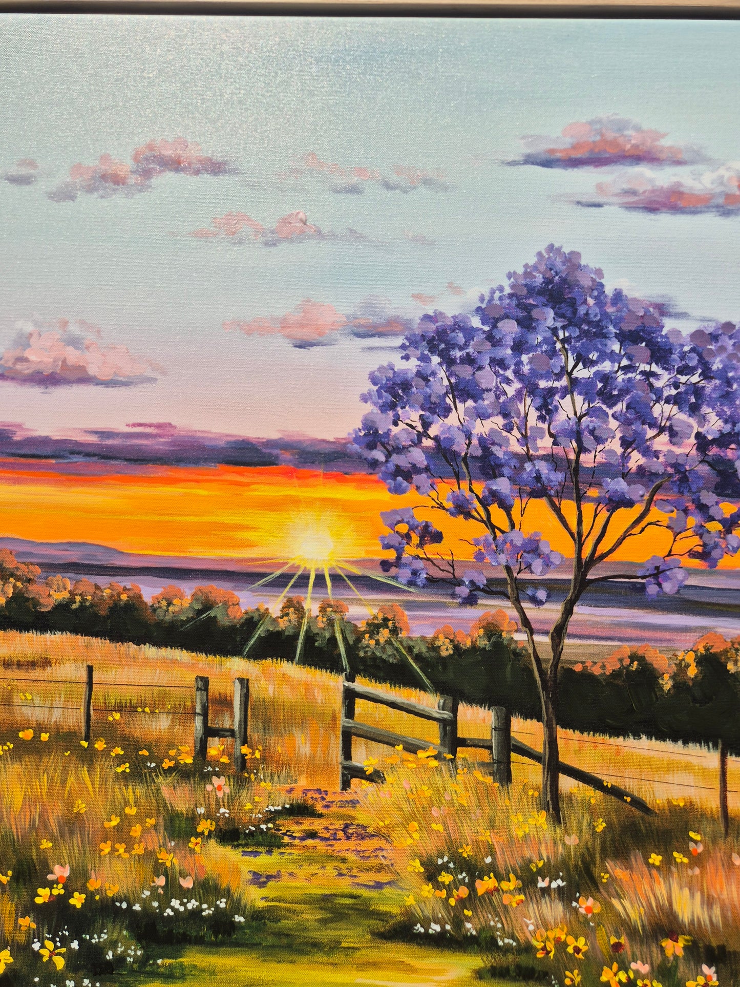 EMBELLISED CANVAS PRINT "Kissed by the Sun" 80x65cm