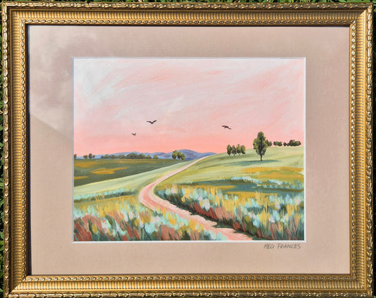 "Backroads & Sunsets 1" framed original