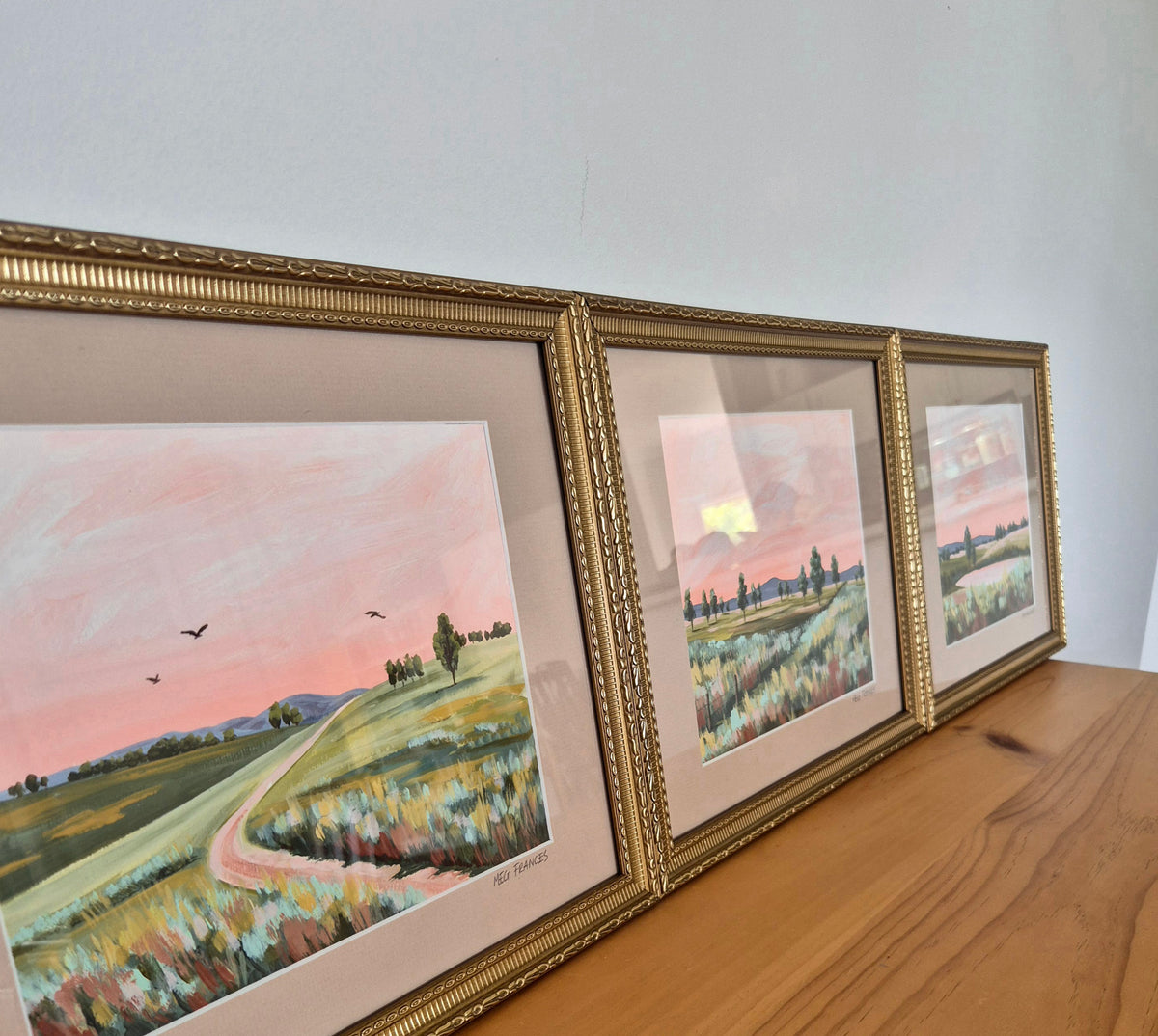 "Backroads & Sunsets 3" framed original