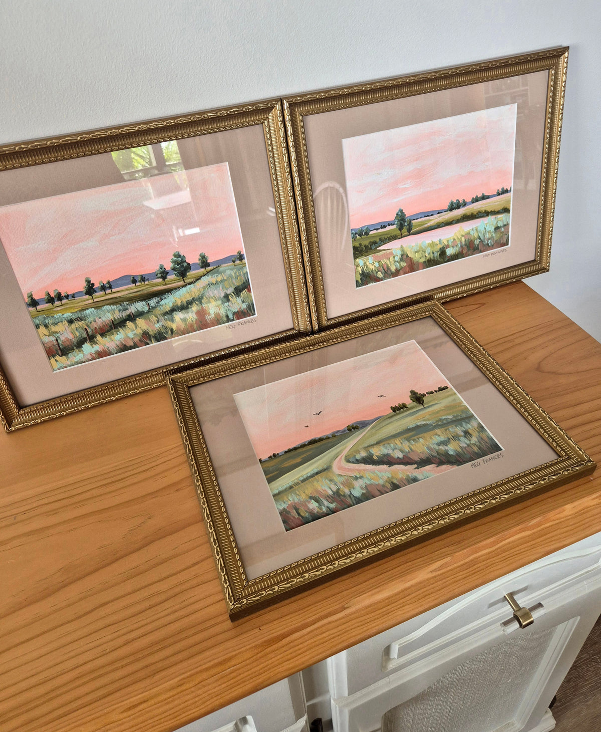 "Backroads & Sunsets 3" framed original