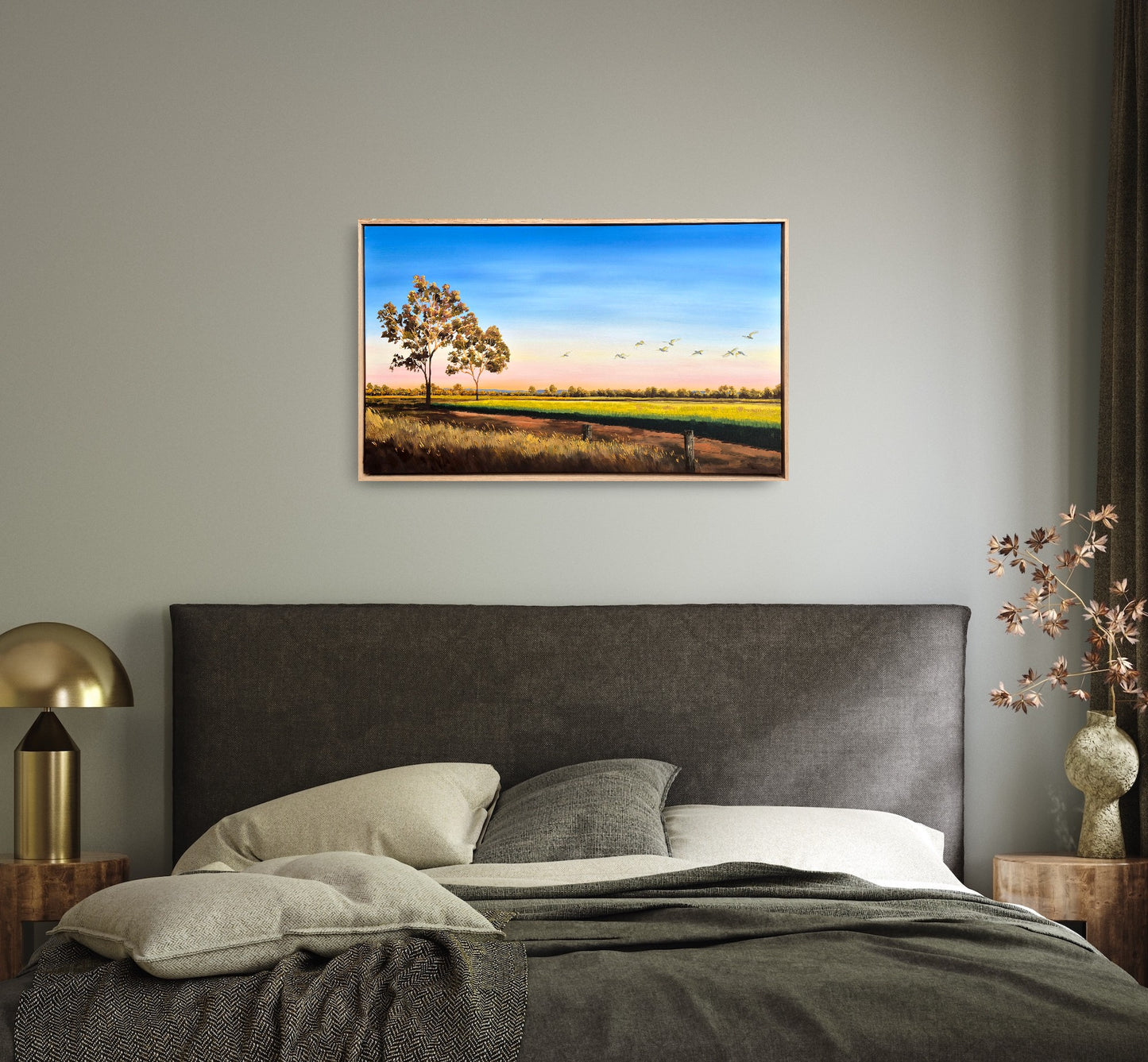 "Sunset over the Wheat" 103x63cm