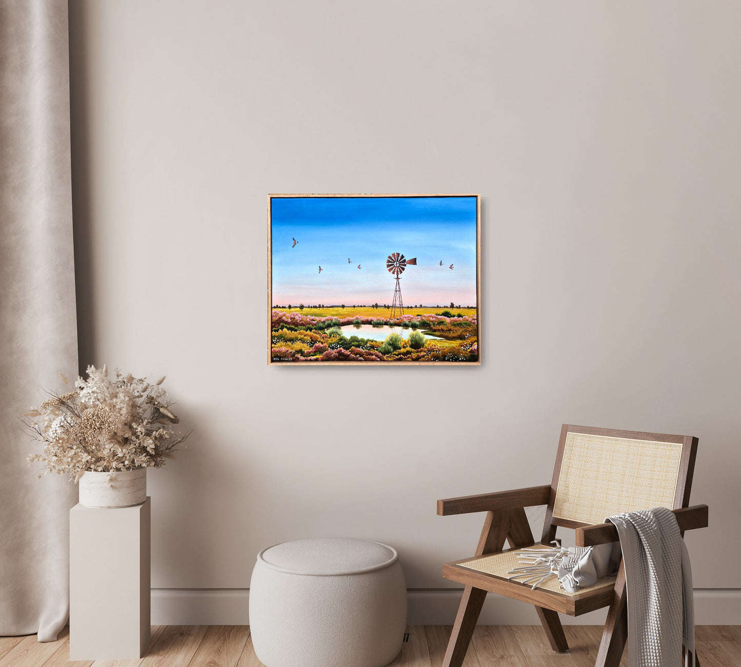 "Galahs on Dusk" 79x64cm