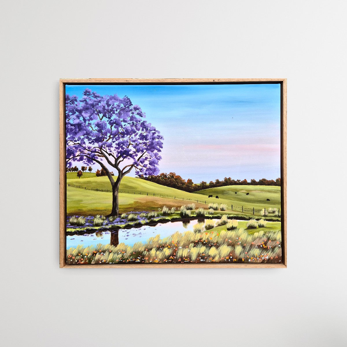 "Jacaranda by the Dam" 63x53cm