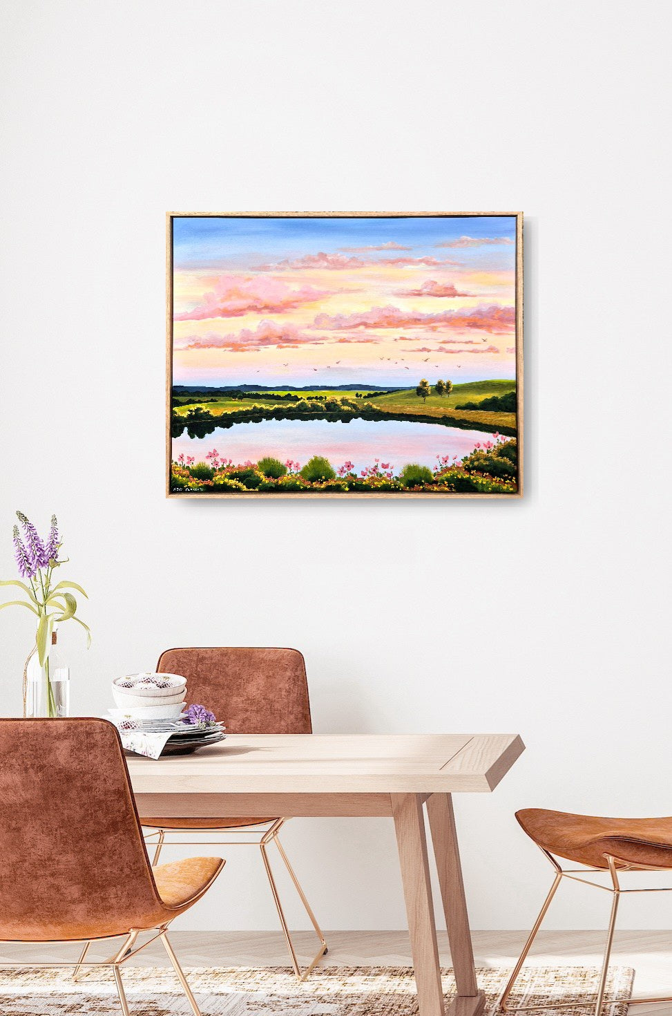 "Peachy Skies" 79x64cm