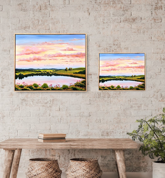 ''Peachy Skies" canvas print