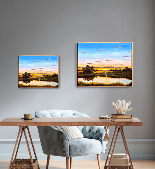 ''Drenched in Gold" canvas print
